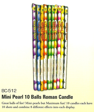 Pearl Mini Roman Candles